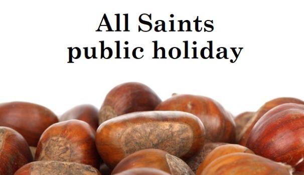 All Saints public holiday