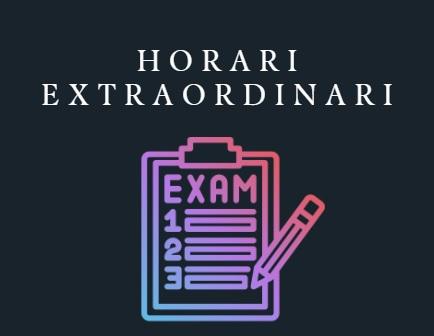 horari exàmens