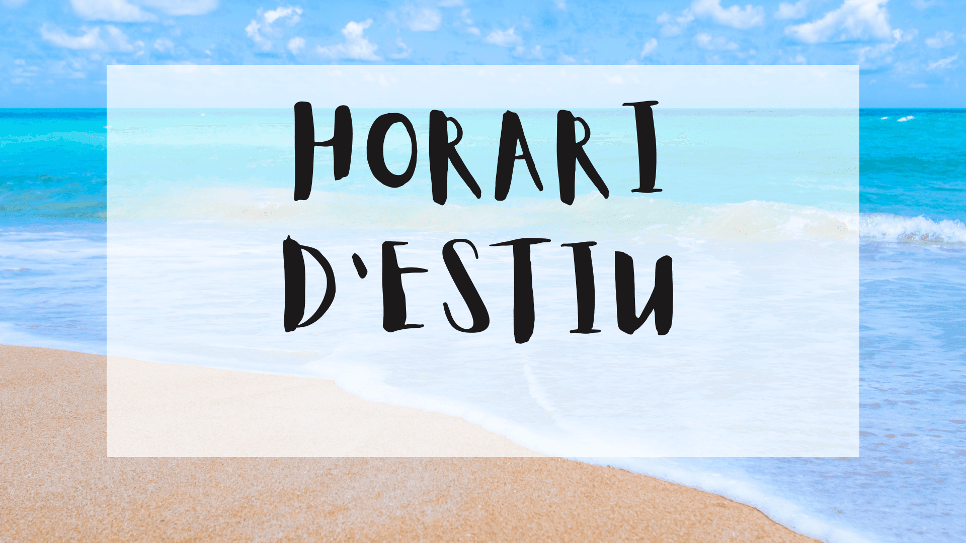 Horari d'estiu