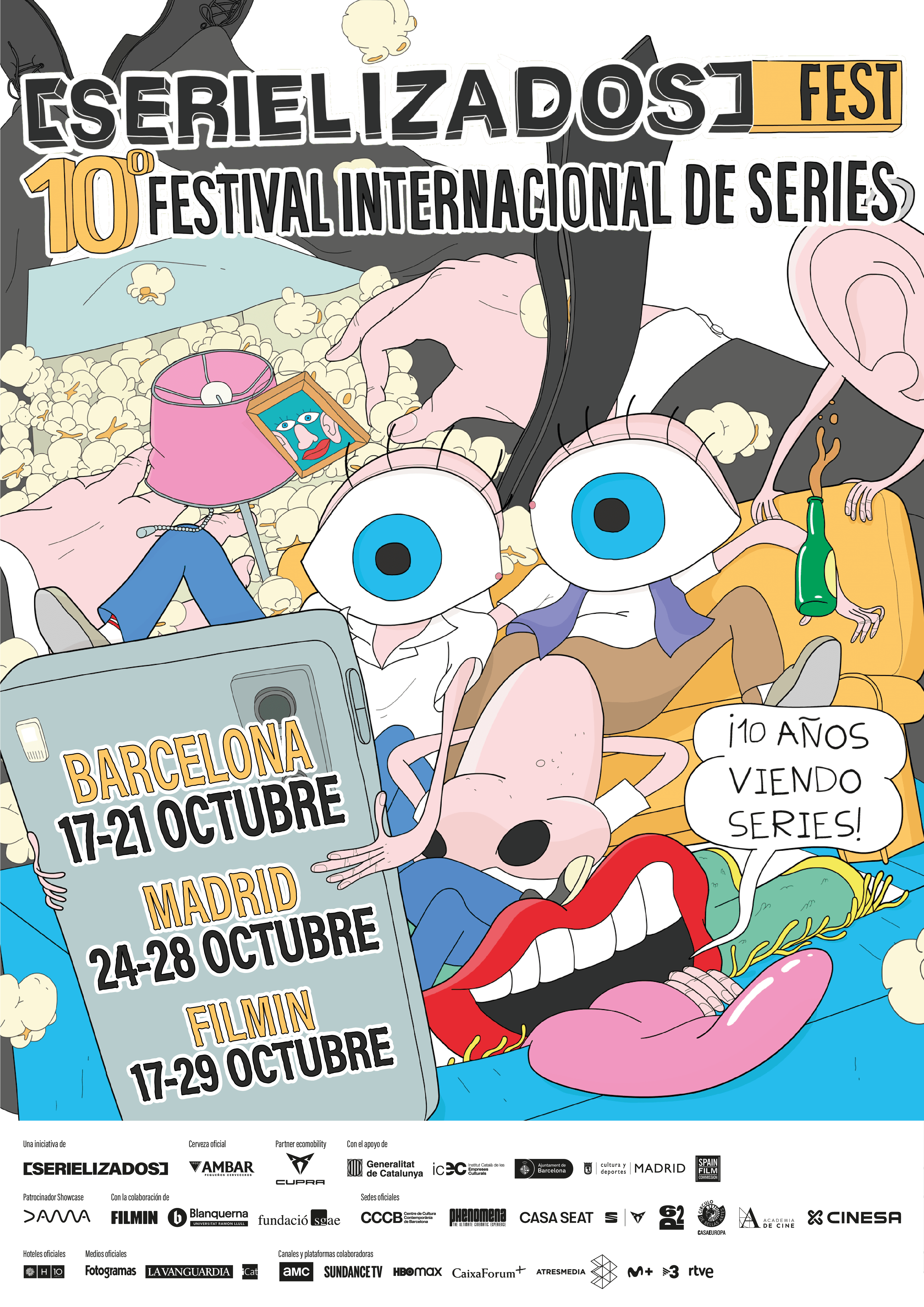 Cartel 10a edición de Serielizados Fest