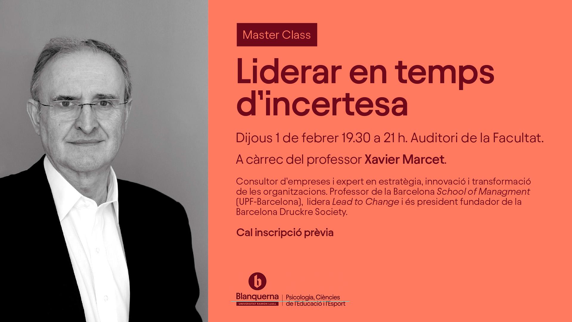 Master Class amb Xavier Marcet