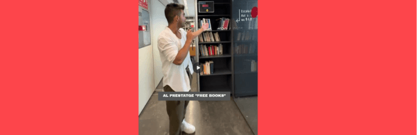 Reel esporgada de llibres a la Biblioteca horitzontal