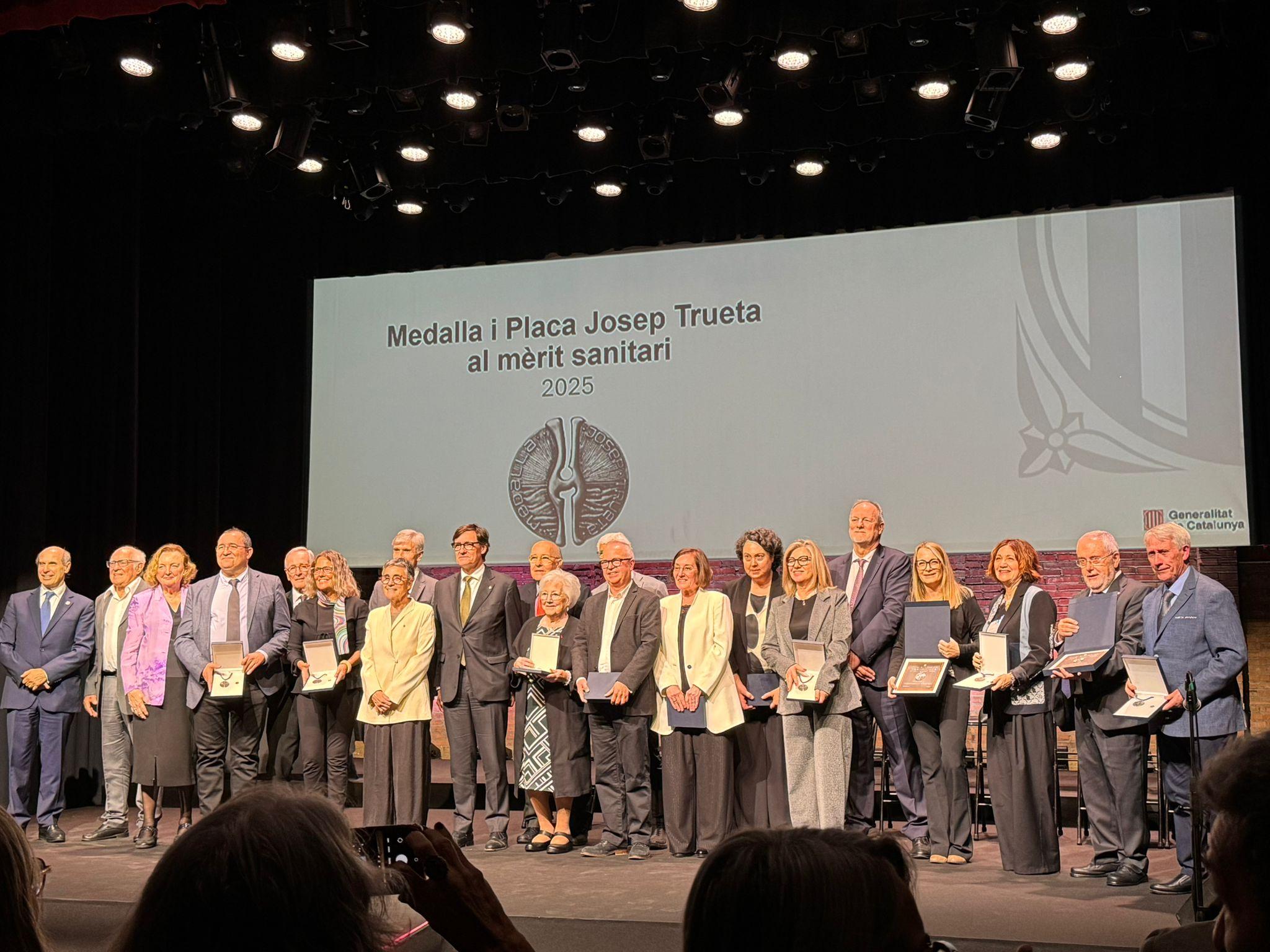 Els guardonats de l'acte posant