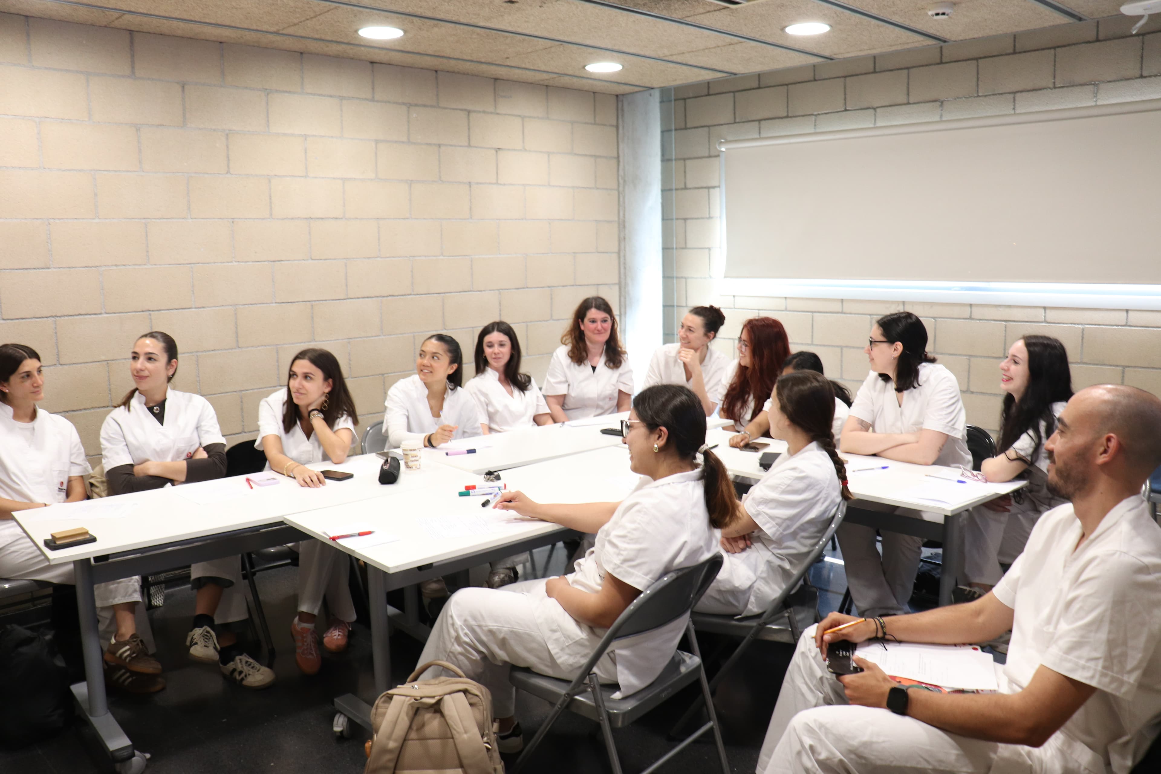 Alumnes durant la formació