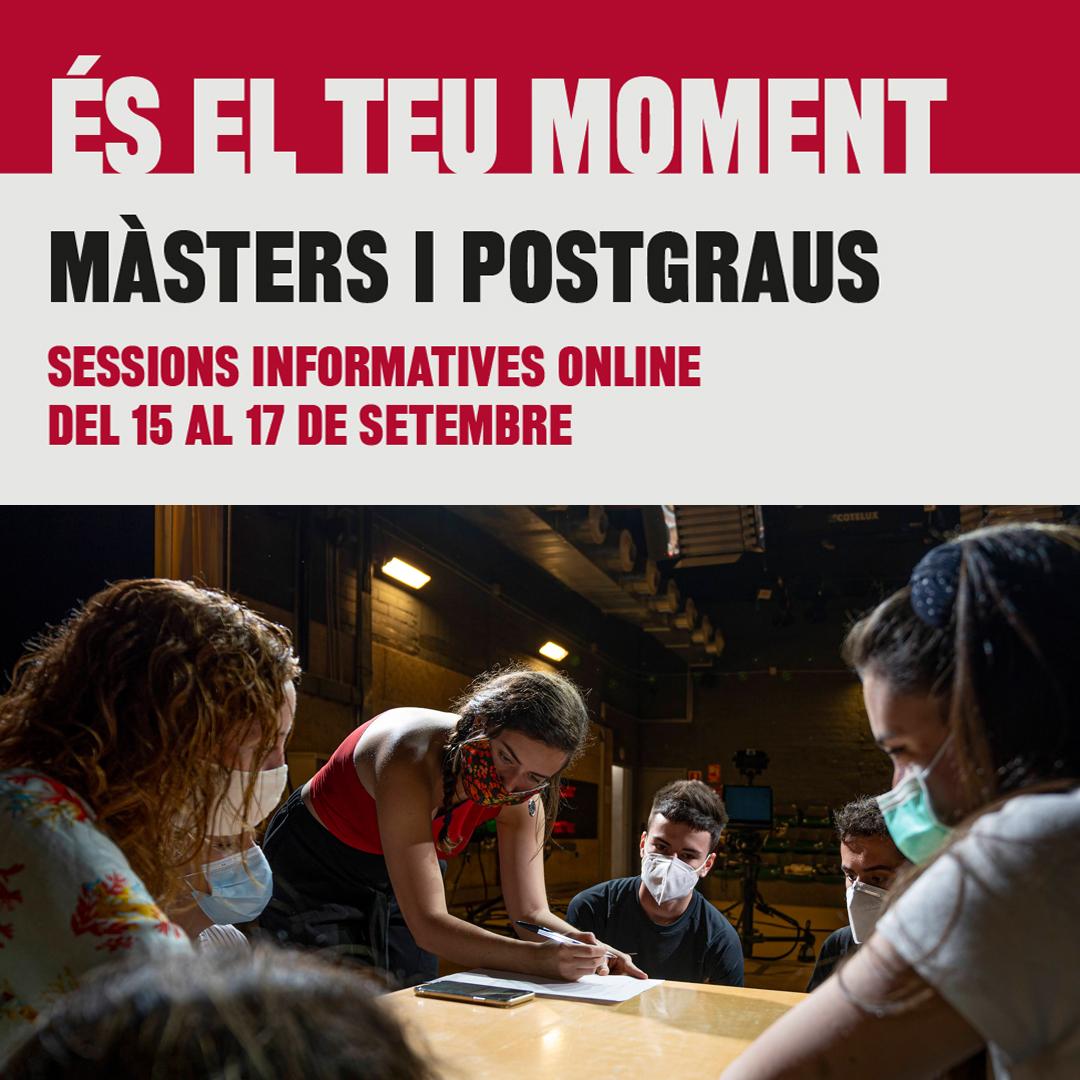 Blanquerna Masters Live: from 15 to 17 September, online information sessions