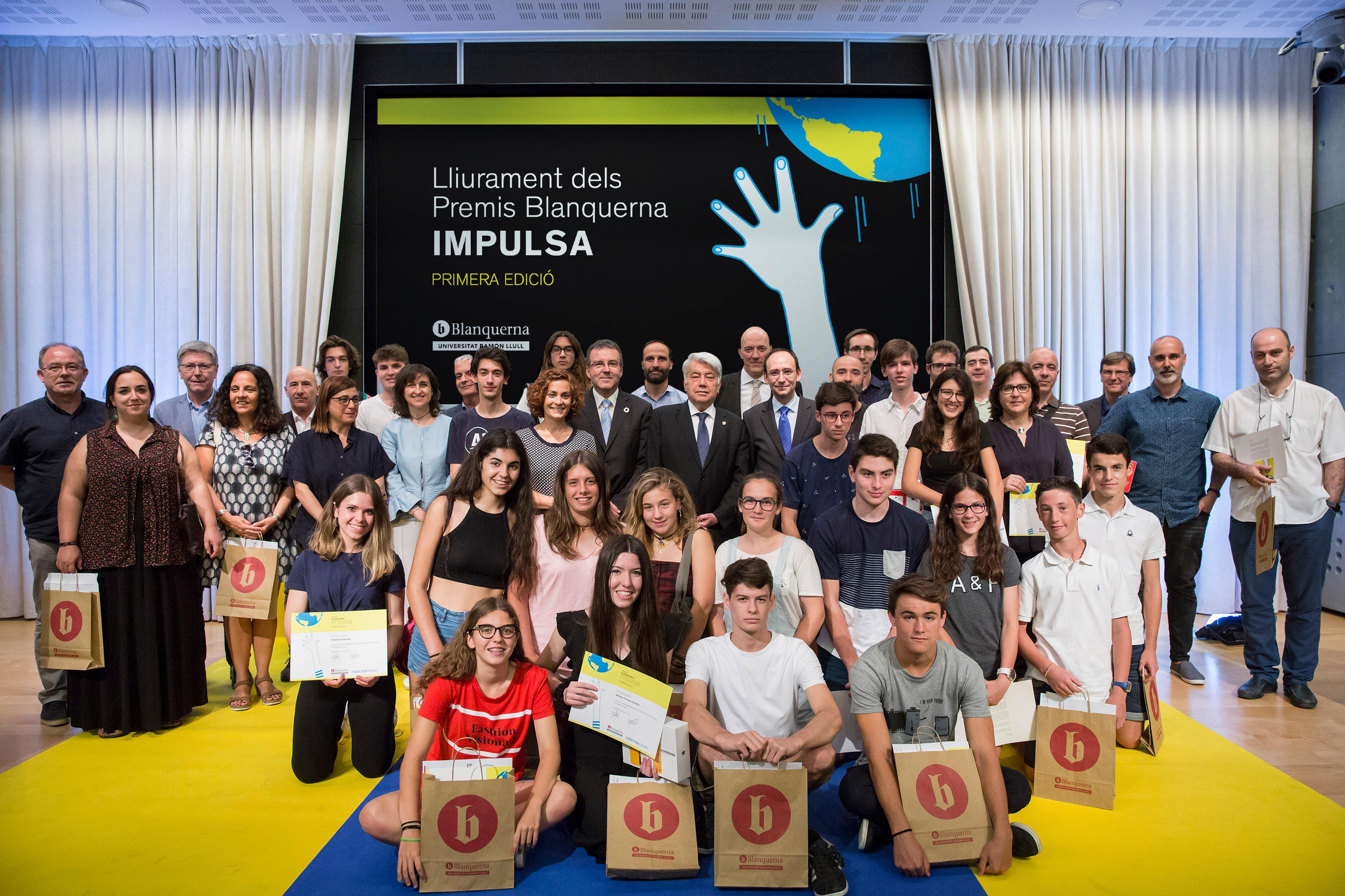 L'Escola Pia de Caldes de Montbui, l'Escola Thau de Sant Cugat i el Col•legi Sant Ramon Nonat de Collblanc són els guanyadors de la primera edició dels Premis Blanquerna Impulsa