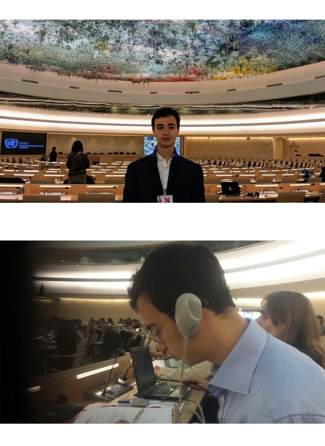 Estudiante de Relaciones Internacionales participa en una sesión de las Naciones Unidas en Ginebra