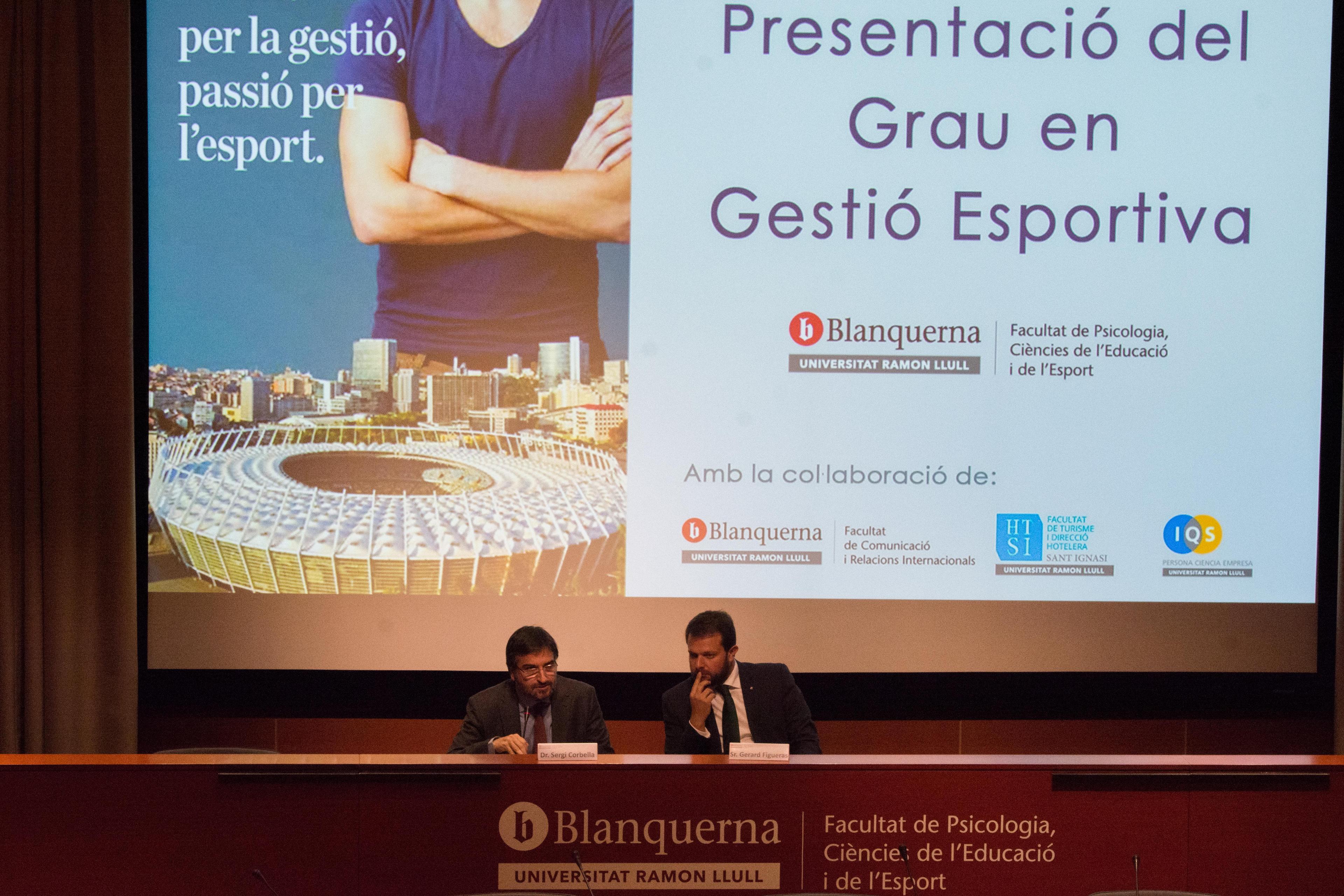 Presentación oficial del grado en Gestión Deportiva, único en Cataluña