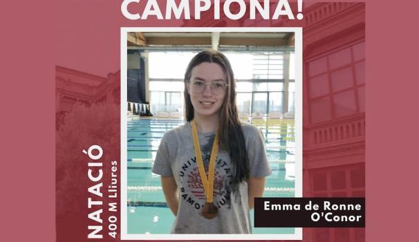 Emma De Ronne guanya el Campionat de Catalunya Universitari de Natació 2023
