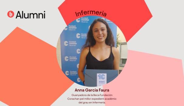 Anna Garcia Faura, guanyadora de la Beca Fundación Corachan pel millor expedient acadèmic del grau en Infermeria.