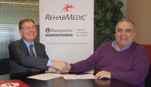 Signatura conveni Blanquerna i Rehabmedic