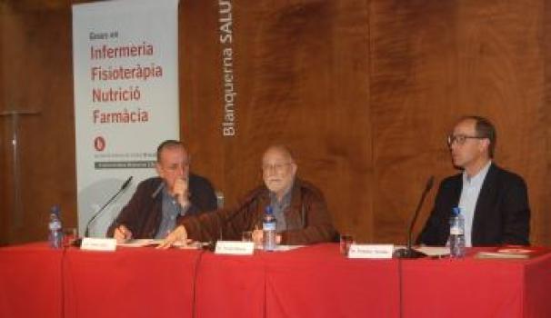 Arcadi Oliveres i Francesc Torralba debaten 'La salut i l'estat del benestar' en l'Aula Salut Blanquerna