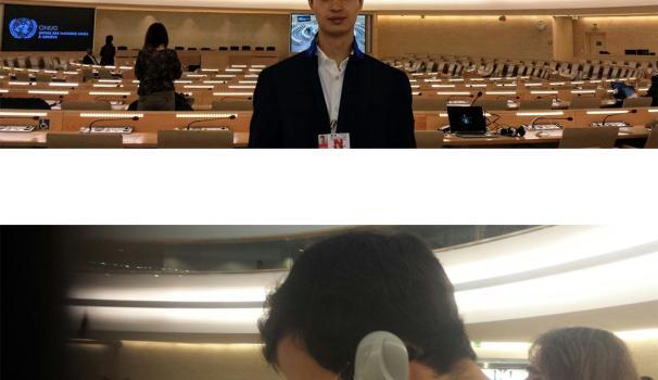 Estudiante de Relaciones Internacionales participa en una sesión de las Naciones Unidas en Ginebra