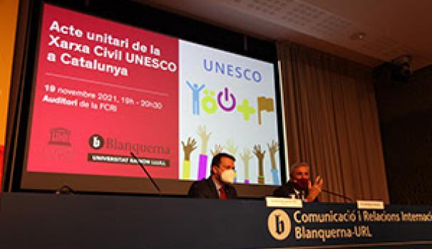 Acte UNESCO a l'auditori de la Facultat