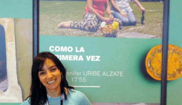 The Alumna Yennifer Uribe, at the Clermond Ferrand Film Festival