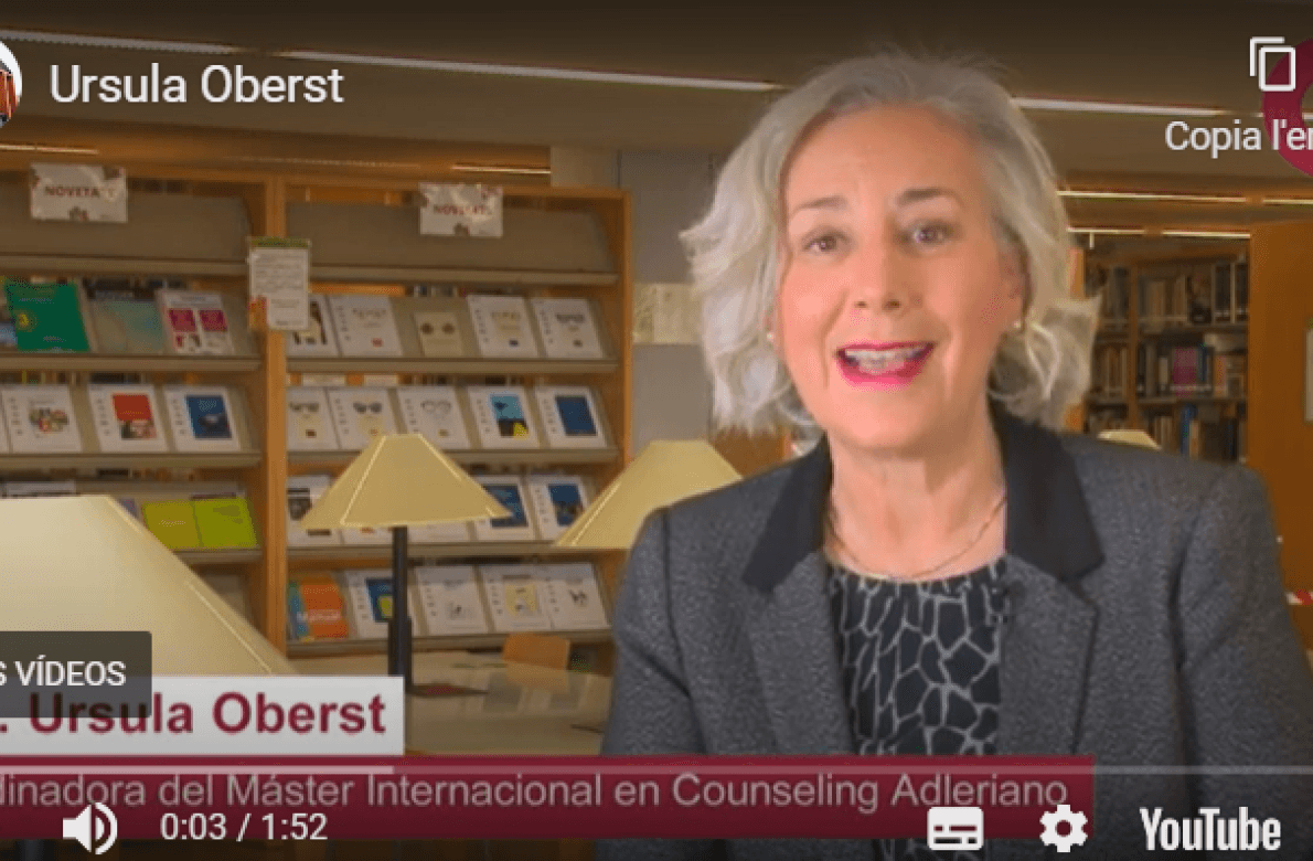 Ursula Oberst coordinadora Màster Internacional en Counseling Adlerià